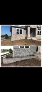 Before and after home landscaping installation