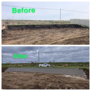 Before and after landscaping project installation 2